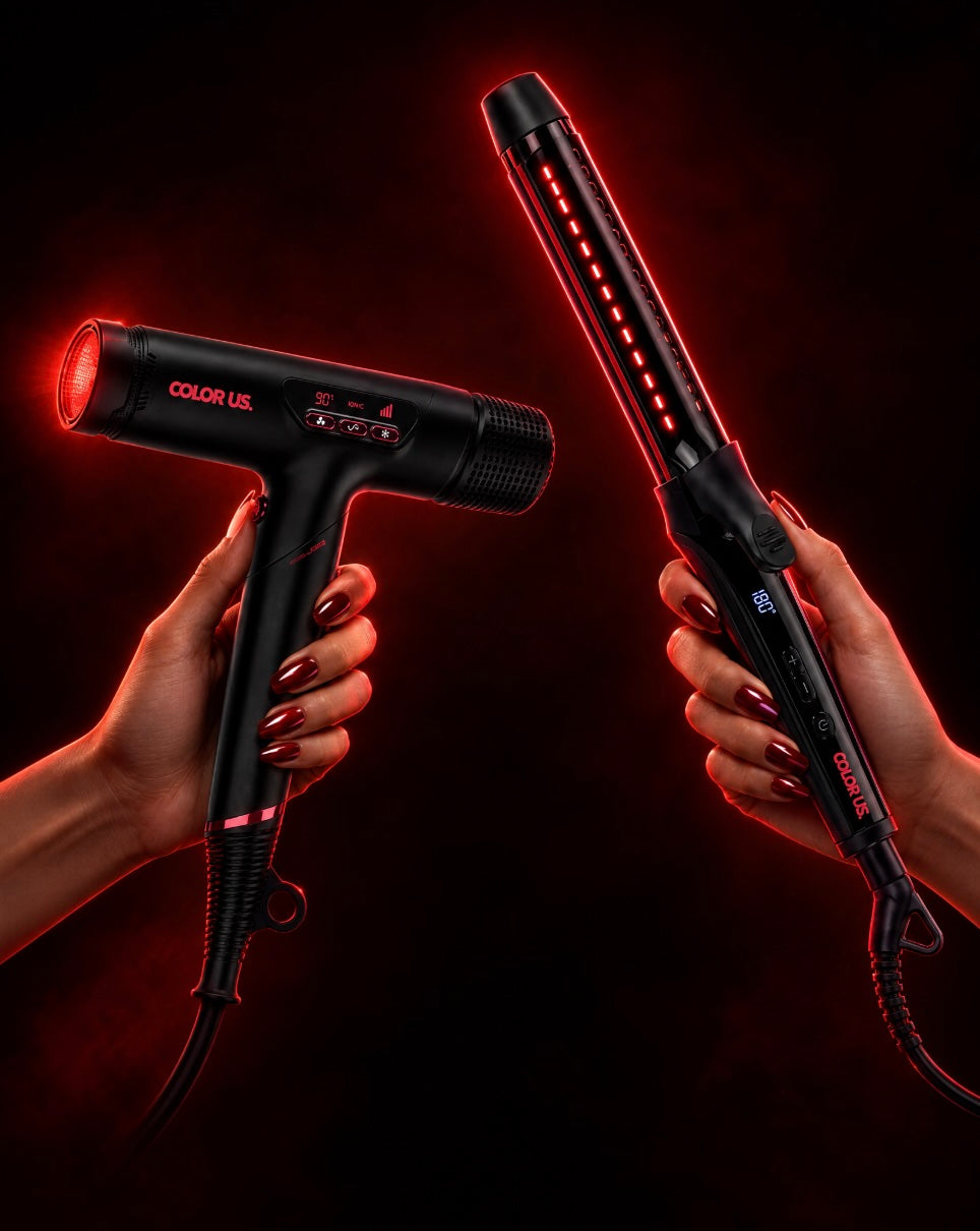 Infrared Styling Set: Hair Dryer + Curling Iron